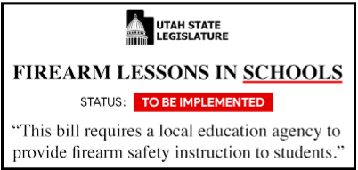 'Firearm Lessons in School' via Utah State Legislature