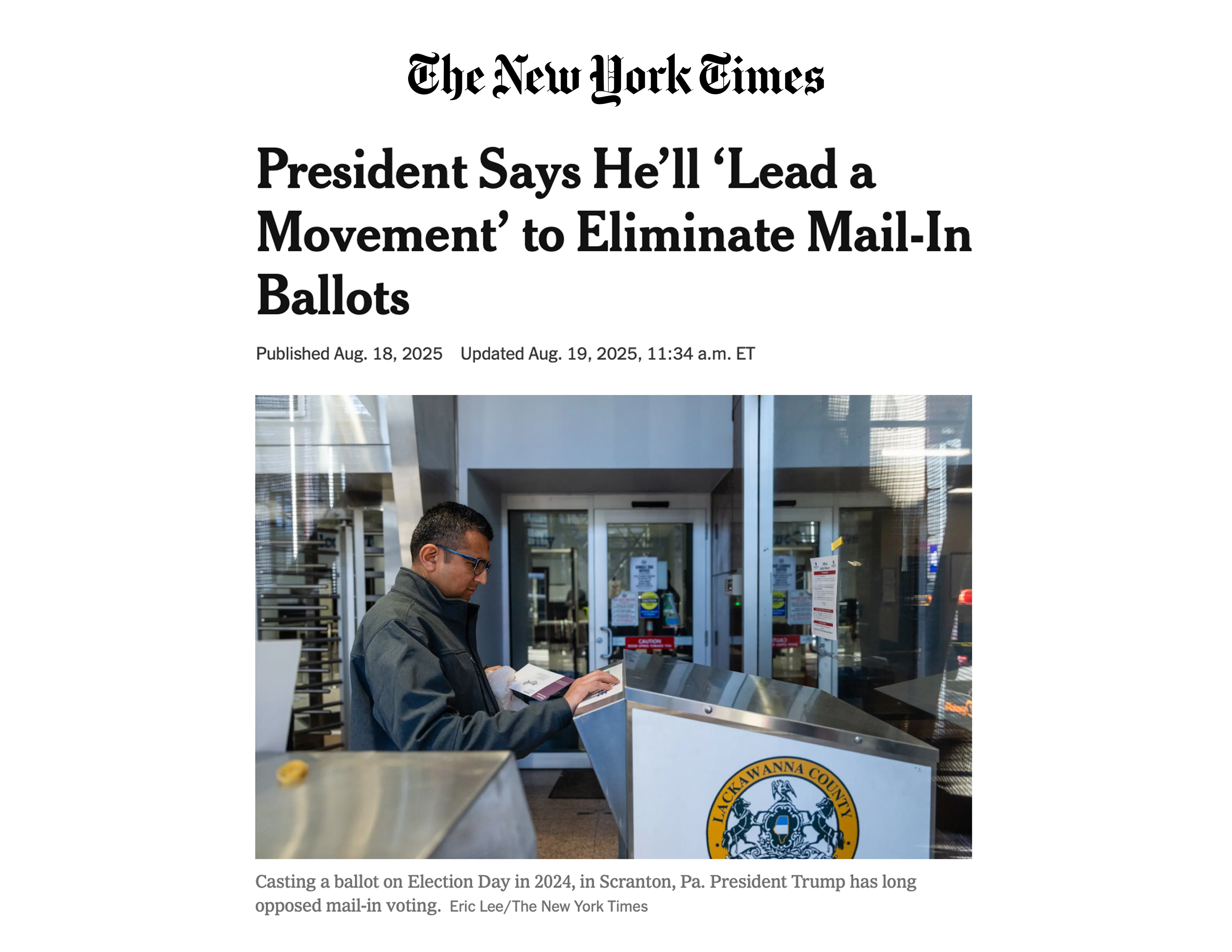 NYT Headline