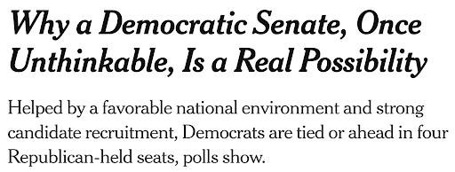 BREAKING: Dems poised to TAKE BACK the Senate!