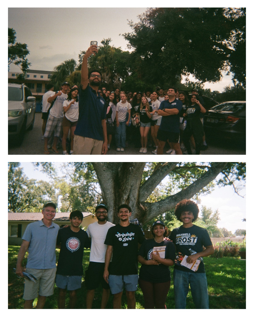 Maxwell Frost with the summer organizing fellows