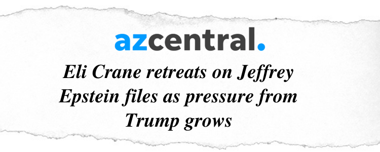 "Eli Crane retreats on Jeffrey Epstein files as pressure from Trump grows"