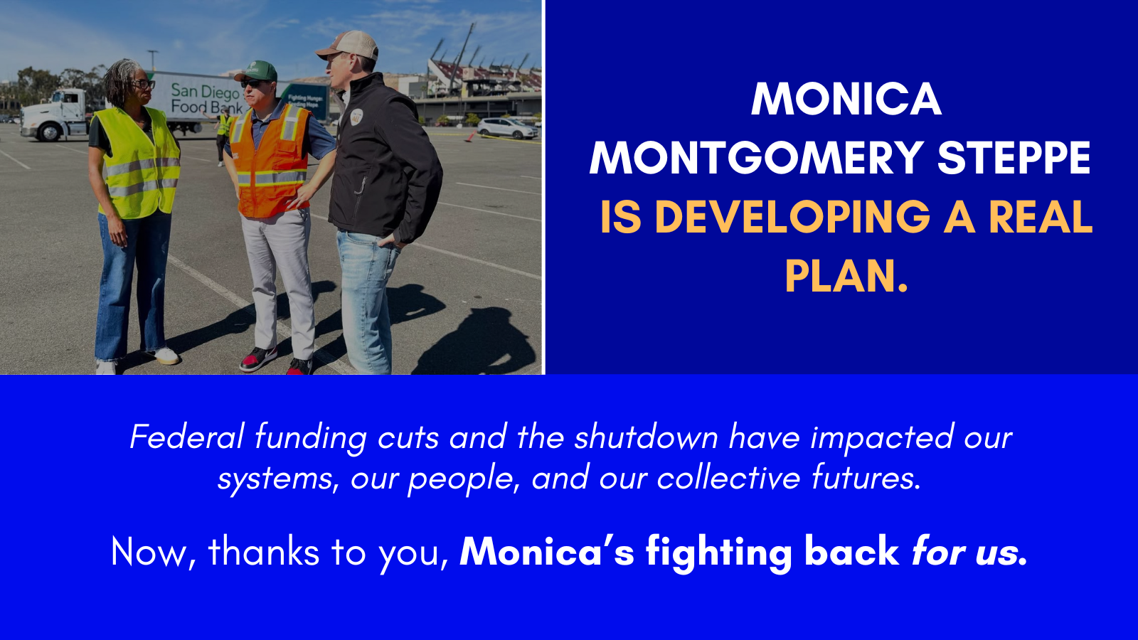 Monica is developing a real plan.